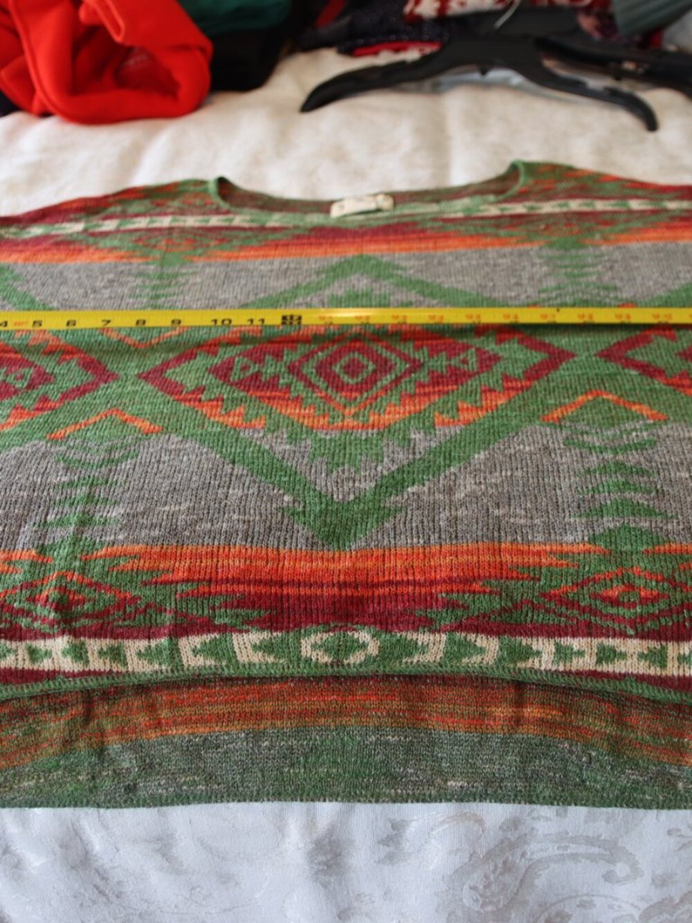 Denim & Supply Ralph Lauren Aztec Pattern Scoop Neck Sweater Size XL Flawed - Picture 5 of 15